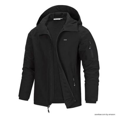 men's winter jackets like 33,000ft Men's Hooded Softshell Jacket Waterproof Lightweight Insulated Windbreaker Fleece Lined Rain Shell Jacket