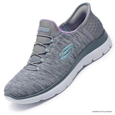best women's walking shoes for travel in europe like Skechers Women's Hands Free Slip-ins Summits Dazzling Haze Sneaker