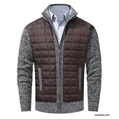 VtuAOL Men's Cardigan Sweaters Casual Full Zip Sweaters Knitted Cardigan with Pockets, mens winter jackets
