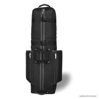 best golf travel bag like CaddyDaddy Constrictor Soft-Sided Golf Travel Bag Cover with Padded Top, Wheels & Lockable Oversized Zippers Case for Transporting Clubs on Airlines 1 Year Travel Case Replacement Coverage
